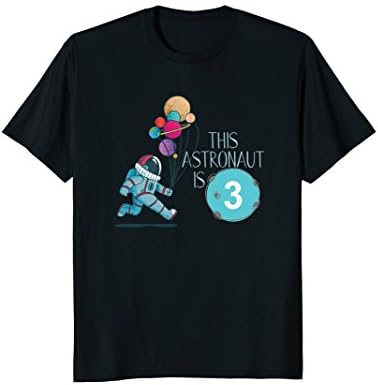 Kids 3rd Birthday Boys Astronaut T-Shirt