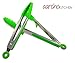 70% OFF!! Aarcho Kitchen - Silicone Food Tongs w/ Built-in Stand, 2-pack (9 in & 12 in), Stainless Steel, Ergonomic Design w/ Locking Feature. Kitchen, Bbq, Frying, Serving and More! (Apple Green)
