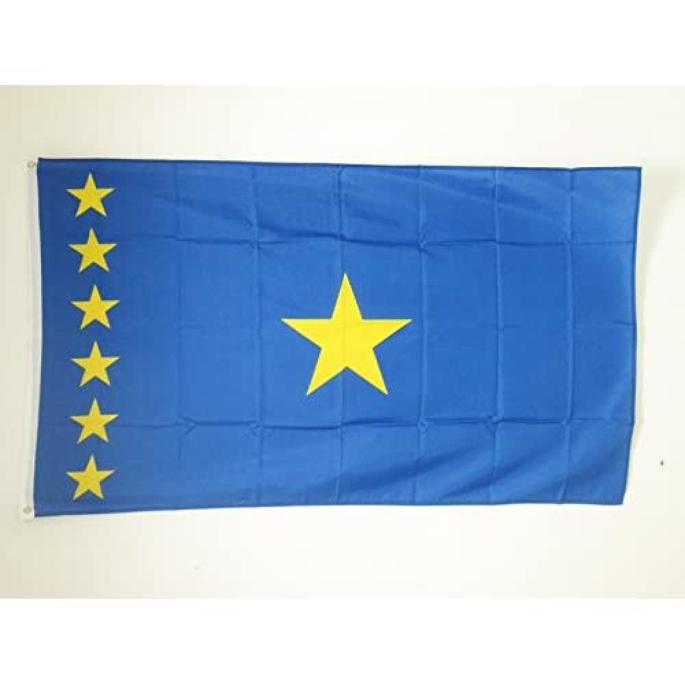 AZ FLAG - Republic Of Congo-Leopoldville Flag - 2x3 Ft - 100D Polyester Congolese Banner with Two Metal Grommets - Fade Resistant - Vivid Colors - 2' x 3' Feet - 90x60 Cm