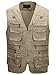 Alipolo Men's Fishing Vest Multi Pockets Photography Outdoor Jacket Vest Khaki US XXL/Label 5XL