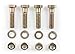 CURT 48330 Pintle Hitch Mount 1/2-Inch Hardware Kit, 4 Bolts, Yellow Zinc, Grade 8