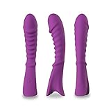 Rechargeable Vibrator - New Silence Motor Technology - Wireless Waterproof & Silicone - Strong G-Spot Stimulation - Sex Toy for Women or Couples By Linglong (Purple)