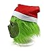 NECHARI Christmas Mask Seuss Deluxe Latex Green Full Head Christmas Fun with Red Hat and Green Mask