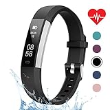LETSCOM Fitness Tracker, Heart Rate Monitor, Pedometer Workout Tracker Smart Watch, Sleep Monitor, Step Counter, Calorie Counter, Distance Counter, IP67 Waterproof, Fitness Tracker for Kids Women Men