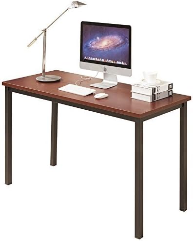 CMO 55" Large Size Modern Computer Desk Long Office Desk Writing Desk, Workstation Table for Home Office, Teak
