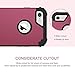 BENTOBEN Phone Case for iPhone 6S/iPhone 6, 4.7 inch, Rugged, Shock-Absorbent, Silicone and Polycarbonate, Wine Red