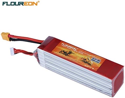 FLOUREON 6S 35C Li-Polymer Battery 22.2V 8000mAh RC Battery Pack with XT90 Connector (7.48*2.36*1.97 inch) for RC Airplane, RC Helicopter, RC Car/Truck, RC Boat