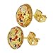Glass Of Venice Murano Glass Button Stud Earrings - Multicolor Confetti