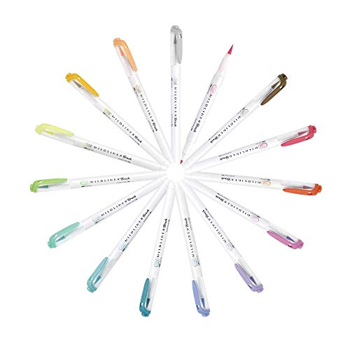 Zebra-Mildliner-Brush-pen-set-15-Pastel-Color-set
