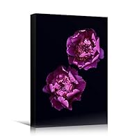 Canvas Wall Art Purple Arrangement Bouquet Expressive Floral Multicolor Photography Romantics - 12x18 inches