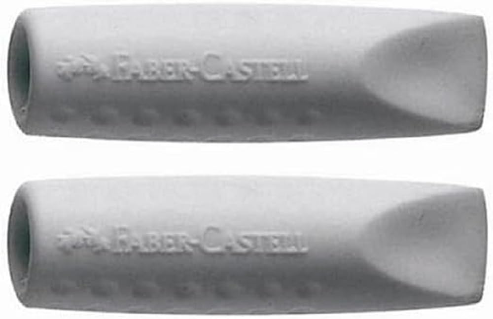 Faber-Castell Grip 2001 Eraser Cap Twin Pack - White (Pack of 5)