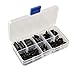 U-Mest M3 Nylon Hex Spacers Screw Nut Stand-Off Plastic Accessories Assortment with Plastic Box Black 180pcs