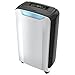 OULUN Compact 20 pint Portable Dehumidifier with Humidity Sensor, Timer, 2 Speed Settings & Auto Shut Off. Ideal For Home Or Office