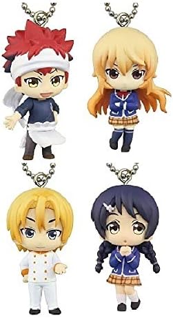 Amazon 食戟のソーマ フィギュアマスコット 全4種 セット 幸平創真 薙切えりな タクミ アルディーニ 田所恵 ソーマ フィギュア マスコット フィギュア ドール 通販