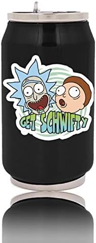 HSQGOODQUALITY Funny-Rick Morty Original Design Metal Aluminum Travel Tumbler Thermos Ring-Pull Coke Cups Sports Sucker Vacuum Mug Perfect Present (11oz,330ml)