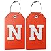 Initial Luggage Tag with Full Privacy Cover and Stainless Steel Loop – (Letter N)