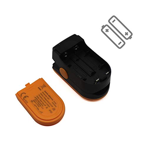Santamedical SM-150 Fingertip Pulse Oximeter Oximetry Blood Oxygen Saturation Monitor with Carrying Case, Batteries and Lanyard - Orange
