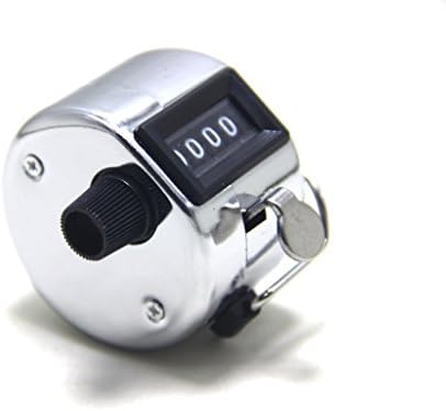 Time Roaming Handheld Manual 4 Digit Display Number Counter Metal Tally Lap Tracker, 1 PCS