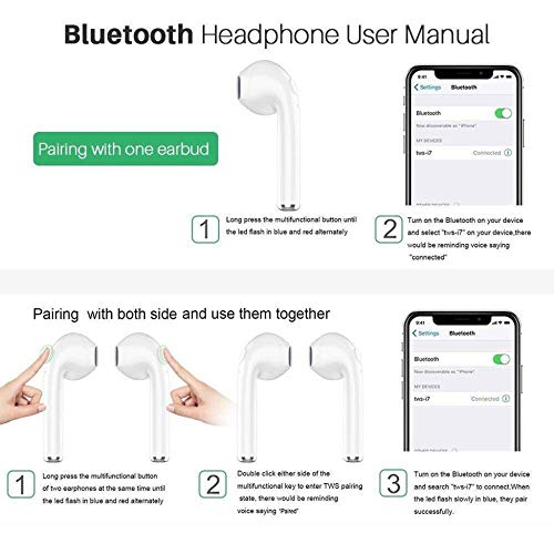 image for Licttkvnon Headphones, Earphone HiFi Stereo Calls Headphone with Charg
