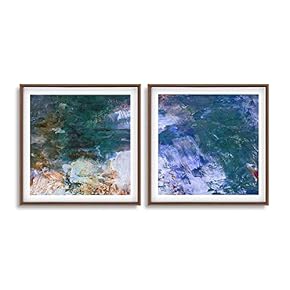 Framed Canvas Wall Art for Living Room, Bedroom Abstract Theme Canvas Prints for Home Decoration Ready to Hang - 16"x16"x2 Panels