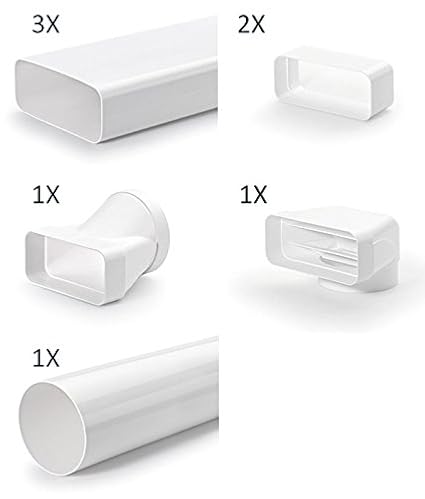 Naber COMPAIR® Flachkanal Set-3/flow 150er / 8-teiliges Set mit Luftleitkörpern