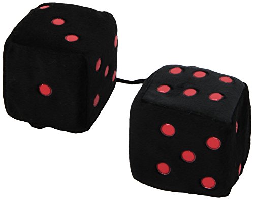 Sumex Dados60 Race Sport - Dadi Peluche, Nero-Rosso Decorativi, 7X7 cm