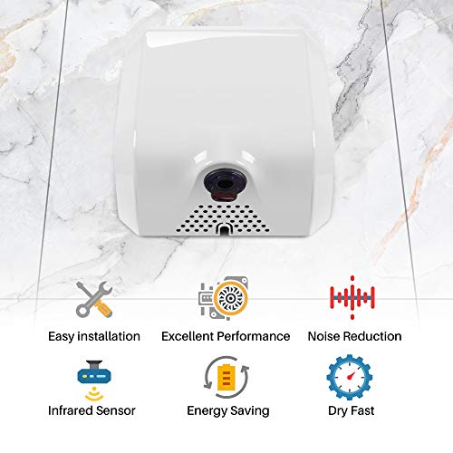 image for ARKSEN Electric Hand Dryer 100m/s, Commercial Bathroom and Kitchen, Br