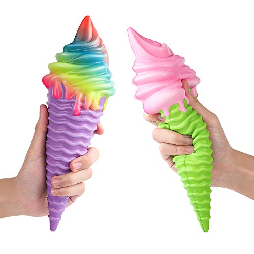 image for R HORSE 11.8 Inch Jumbo Galaxy Torch Ice Cream Squishy Toy Slow Rising