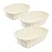 Colorbasket 31404-107 Waterproof Rectangular Utility Basket, Dishwasher Safe, Shelf Storage, Hand Woven, Set of 3, White