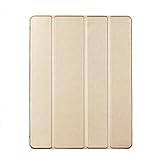 Afranker Ipad 2 / 3 / 4 Slim-Fit Folio Smart Four Fold Case Cover with Back Case With Afranker Cleaning Cloth Gold