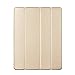 Afranker Ipad 2 / 3 / 4 Slim-Fit Folio Smart Four Fold Case Cover with Back Case Gold