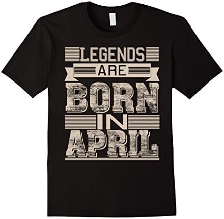 Men's Legends Are Born In April Men T-shirt XL Black
