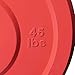 Titan Fitness 45 LB Single Red Economy Olympic Bumper Plates, Rubber with Steel Insert, Strength Training