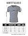 H2H Mens Short Sleeve Basic Slim Fit Tri-Blend or Cotton V Neck T Shirts Gray US L/Asia XL (KMTTS0481)
