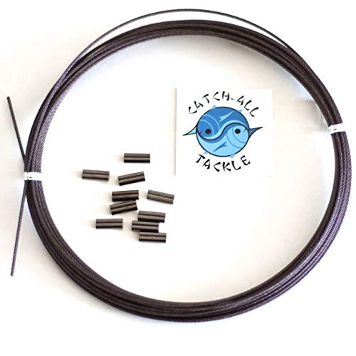 49 Strand Stainless Steel Black Vinyl Coated Cable Kit 30' with 10