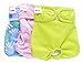 BINGPET Washable Female Dog Diapers,3 Pack Premium Reusable Doggie Diapers for Heat Cycle,Adjustable Durable No Leak Dog Diaper with Waterproof Outer Layer and Absorbent Material for Puppy(X-Small)