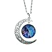 Usstore Women Lady Antique Vintage Moon Time Pendant Sweater Chain Necklaces