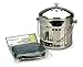 RSVP International Kitchen Collection Compost Pail, Dishwasher Safe, 1.5 Gallon Capacity, Stainless Steel