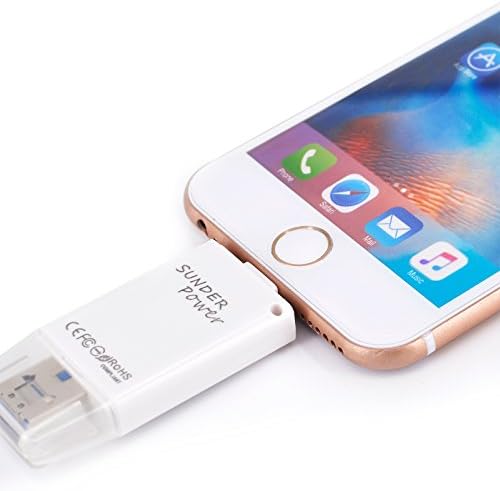 SUNDERPOWER USB 3.0 Card Reader Flash Drive 32GB Lightning for iPad iPhone iOS Android Device
