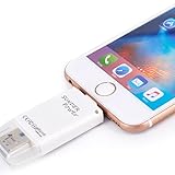 USB Flash Drive for iPhone USB Stick 32GB External Storage Memory Stick 3in1 OTG Drive Compatible to iPhone,iPad,iPod,Mac,Android and Computer