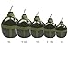 BlueSunshine Military Style Canteen, 1/1.5/2/2.5/3L Full Military Aluminium Water Canteen Reinforced Nylon Belt Holster-Portable Hiking Camping Outdoor Water/Wine Bottles (Army Green)