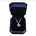 Cosmos Blue Color Velvet Necklace Gift Box Pendant Gift Box Octagonal Jewelry Box with Bow