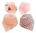 Baby Bandana Bibs | Baby Bandana Drool Bibs for Teething Babies | “Pretty in Pink” 4 Pack Gift Set by Stroller Society