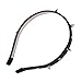 TOOGOO(R) New Fashion Faux Leather Headband Spike Rivets Studded Band Party Punk Hair Band Hair clips Clip Hot (Black)