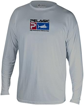 PELAGICMen's Aquatek Deluxe Fishing Shirt, Long Sleeve, UPF 50+ Protection, Water and Stain Repellent, Ultra Soft Feel