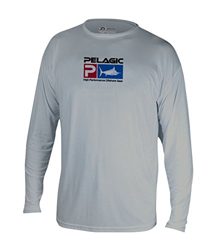 PELAGICMen's Aquatek Deluxe Fishing Shirt, Long Sleeve, UPF 50+ Protection, Water and Stain Repellent, Ultra Soft Feel