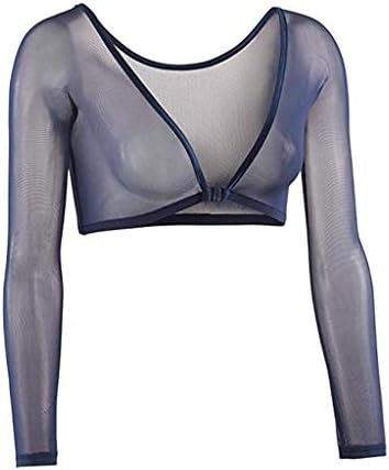 Women's Seamless Arm Shaper Slim Upper Sleeves Top Body Shaper Compression Vest Mesh Long Sleeves Bottoms