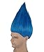 HPO Unisex 80s Colorful Pointy Troll Cosplay Spiked Crazy Costume Wig | Halloween and Themed Party Wigs for Men and Women | Adult Anime Funny Hair