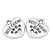 Housweety 30PCs Charm Pendants Carved Letter Dog Paw Silver Tone 15mmx15mm(5/8