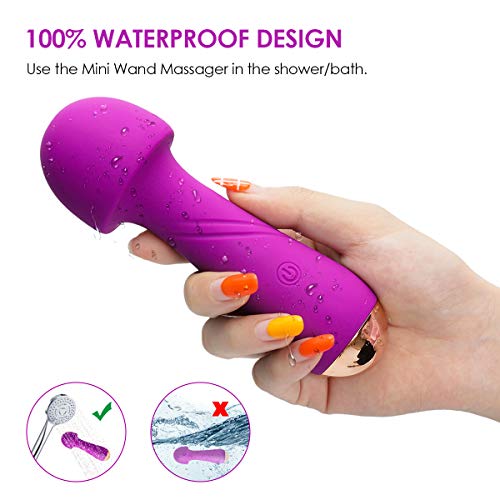 Mini Wand Massager,Hizek Powerful Cordless Portable Small Size Personal Handheld Massager,Deep Tissue Electric Massagers for Back Neck Shoulder Legs,Sports Recovery,Best for Travel - Thumbnail 4